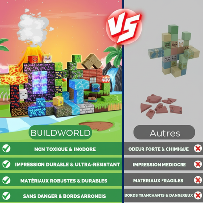 BuildWorld - Kit de blocs magnétiques